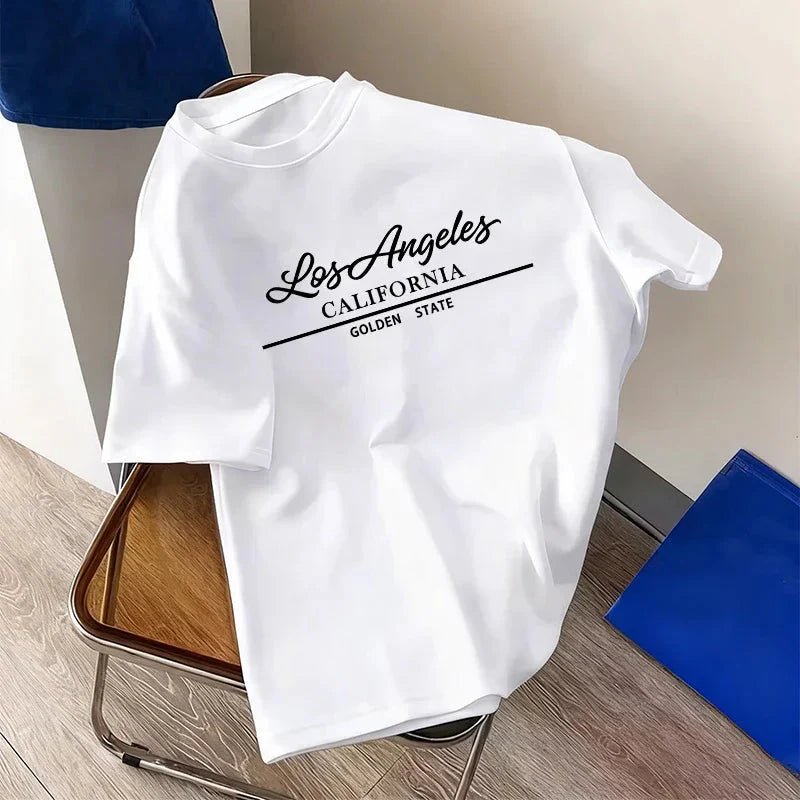 Mens T-shirt Cotton Printing Casual Short Sleeve Outdoors Gym Sports Jogging Tees Summer Plus Size Loose Thin T-shirt Streetwear