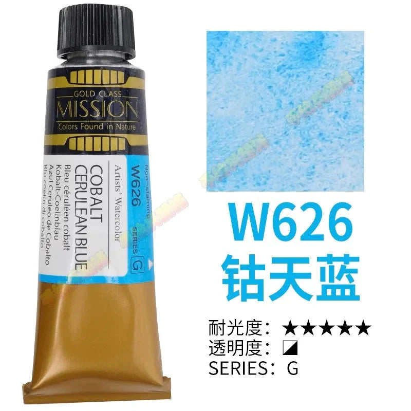 Korea MIJELLO tube watercolor artist 15ml watercolor paint mission series art supplies