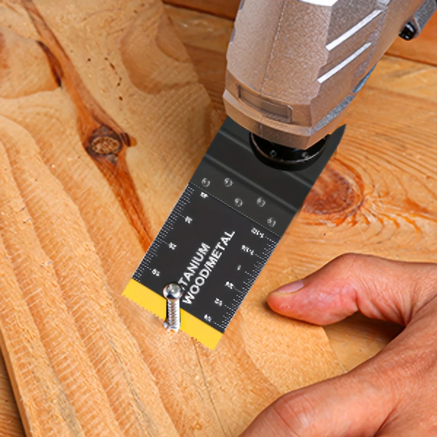 Titanium Oscillating Blades Kit: Cuts Metal/Wood/Plastic/Hard Material/Nails. Fits Dewalt, Rockwell, Milwaukee, Makita, Bo