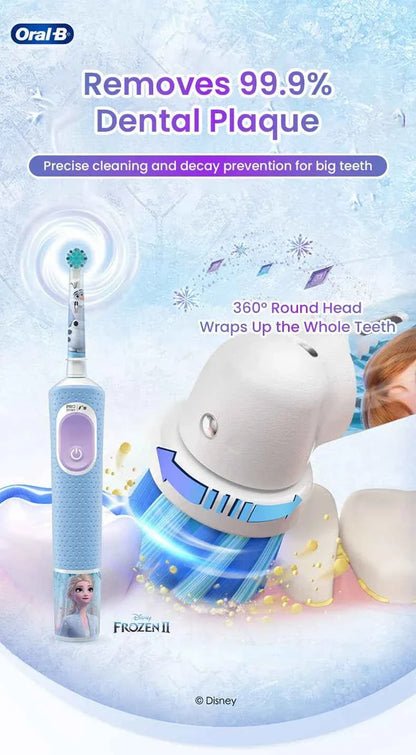 Oral-B Kids Electric Toothbrush Oral B D103 Marvel's Spiderman Frozen , Soft toothbrush bristles for Kids 3+