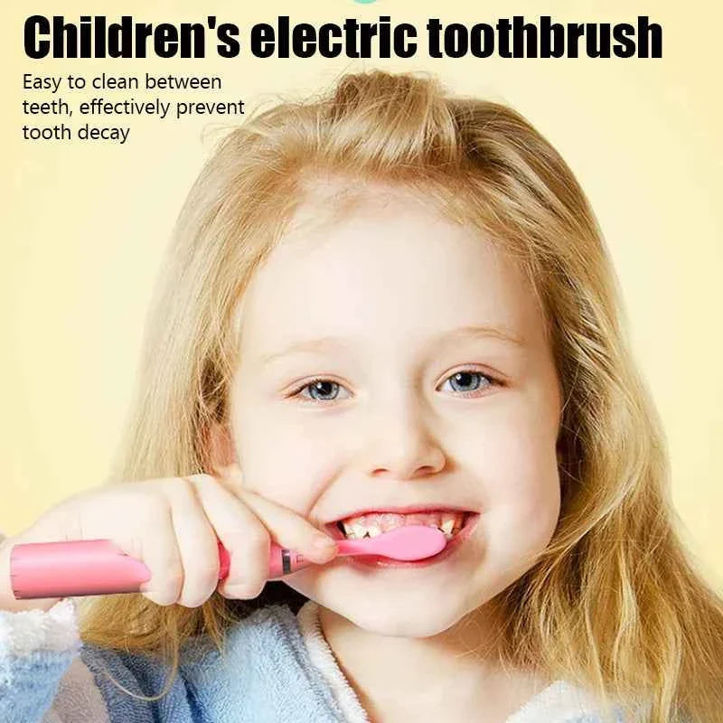 Children Electric Toothbrush USB Rechargeable Colorful Cartoon Brush Ultrasonic Smart Timer Soft Hair Tooth Brush Oral Cleaning