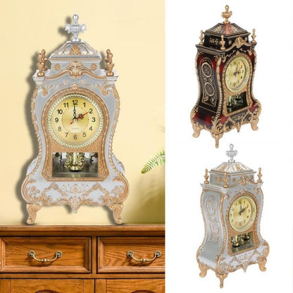 Desk Alarm Clock Vintage Clock Classical Royalty Sitting Room Desk Imperial Furnishing Creative Sit Pendulum Clock