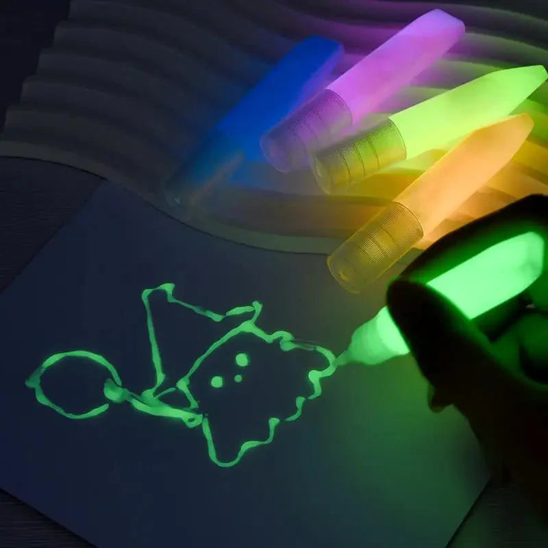 6ml/pc Luminous Pigment Paint Bright Fluorescent Paint Glow In Dark Acrylic Painting Water Color Artwork Party