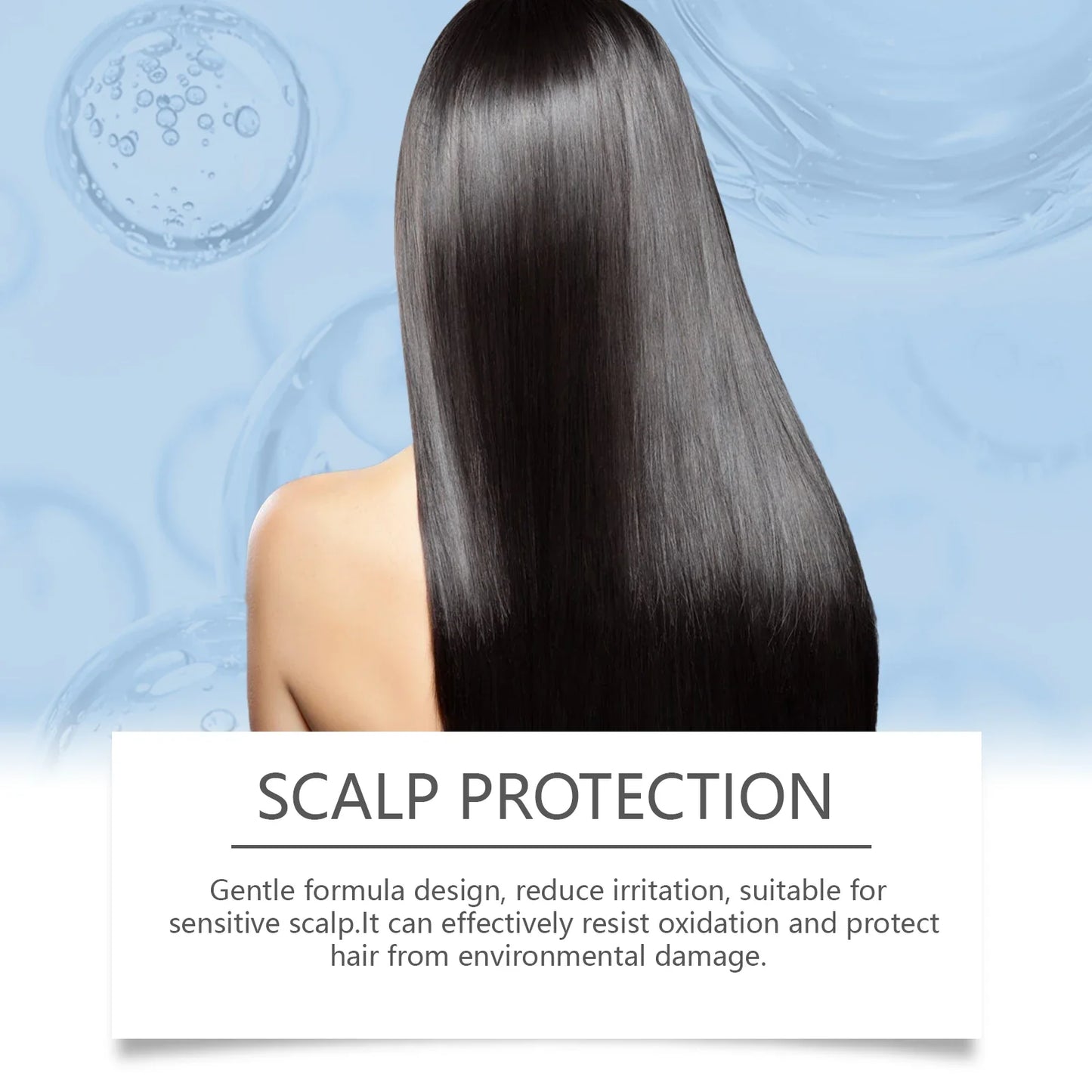 Caviar Protein Hair Dye Shampoo Gray White Hair Color Treatment Smoothing Nourishing Fast Natural Herbal Color Hair Cream 500ml