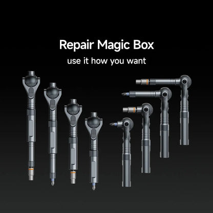 VMAN 40-in-1 Multi-Function Ratchet Screwdriver Kit with Magnetic Bits – Mini Repair Tool Set for PC, iPhone & Home Use