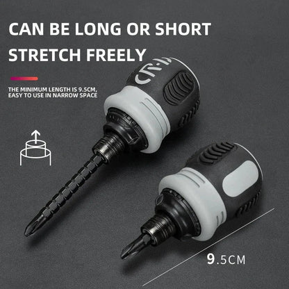 Mini Ratchet Precision Screwdriver Magnetic 13 In 1 Telescopic Labor-Saving Hand Tool Phillips Slotted Dual-purpose Head