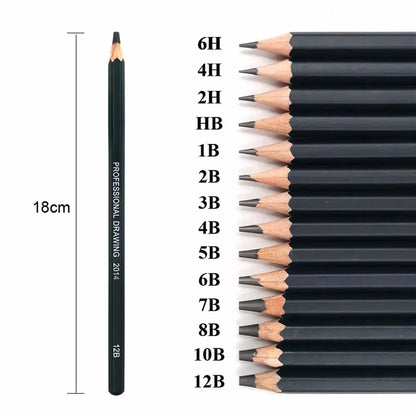 4B 5B 6B 10B 12B 1B Stationery Supplies For Exam HB 2B 6H 4H 2H 3B Professional Sketch Drawing Pencil Set Painting Pencils