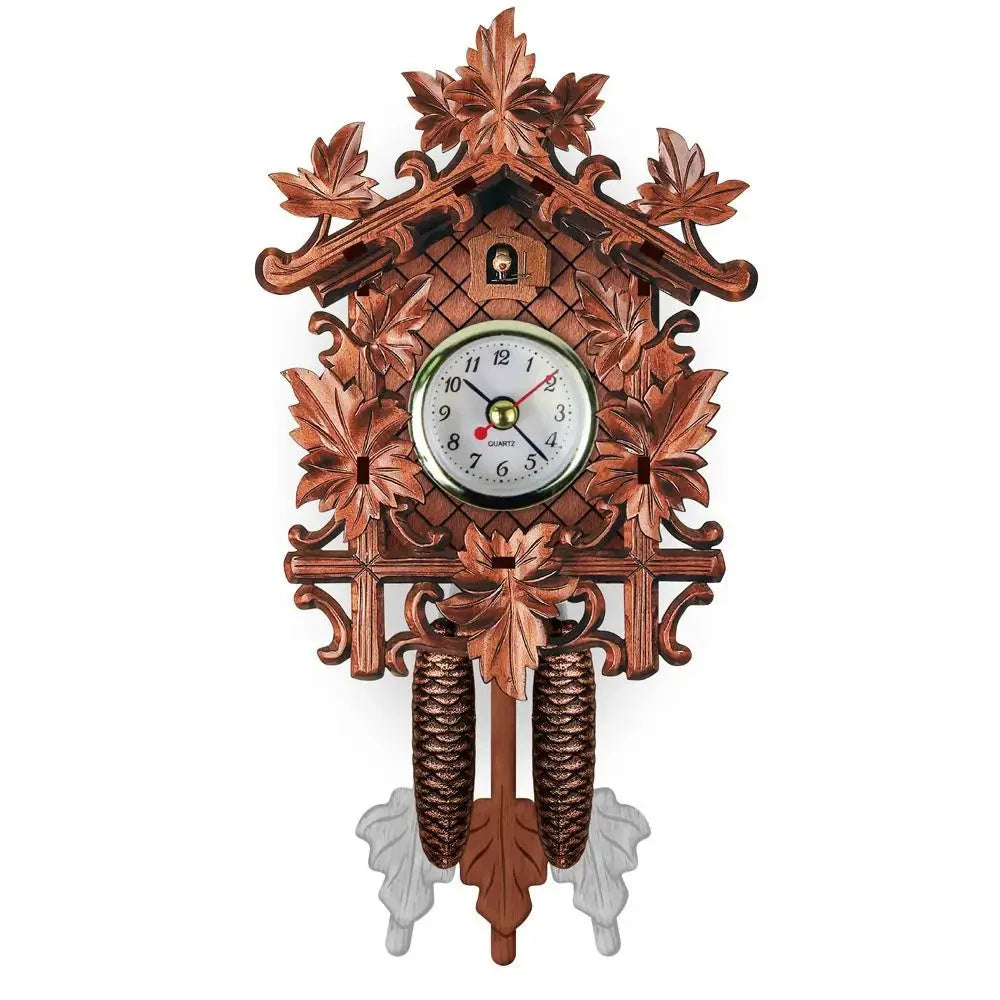 Forest Tower Wood Pendulum Vintage Clocks Vintage Silent Wood Wall Clock Wooden 3D Chiming 3D Chiming Clock Housewarming Gift