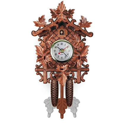 Forest Tower Wood Pendulum Vintage Clocks Vintage Silent Wood Wall Clock Wooden 3D Chiming 3D Chiming Clock Housewarming Gift