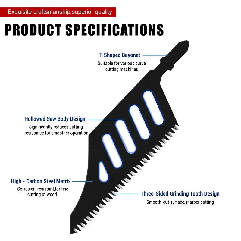 T-shank Jigsaw Heavy Duty Scroll Saw Blades Multi Tool Blades Cutting Fine Coarse Teeth Fit Chainsaw Tool Irregular Accessories