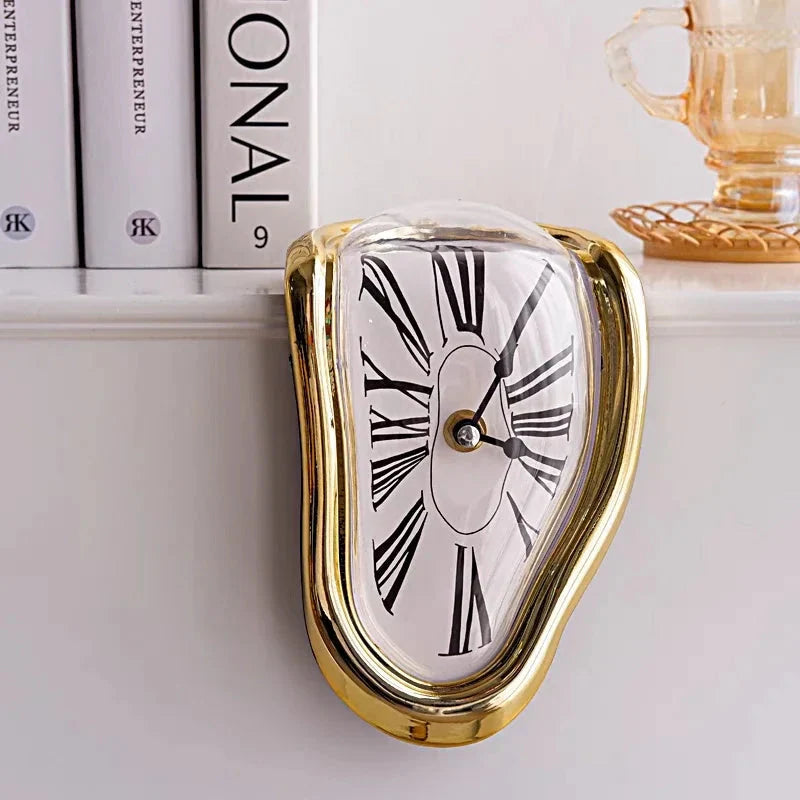 Novel Salvador Dali Style Melting Distorted Surreal Wall Clock