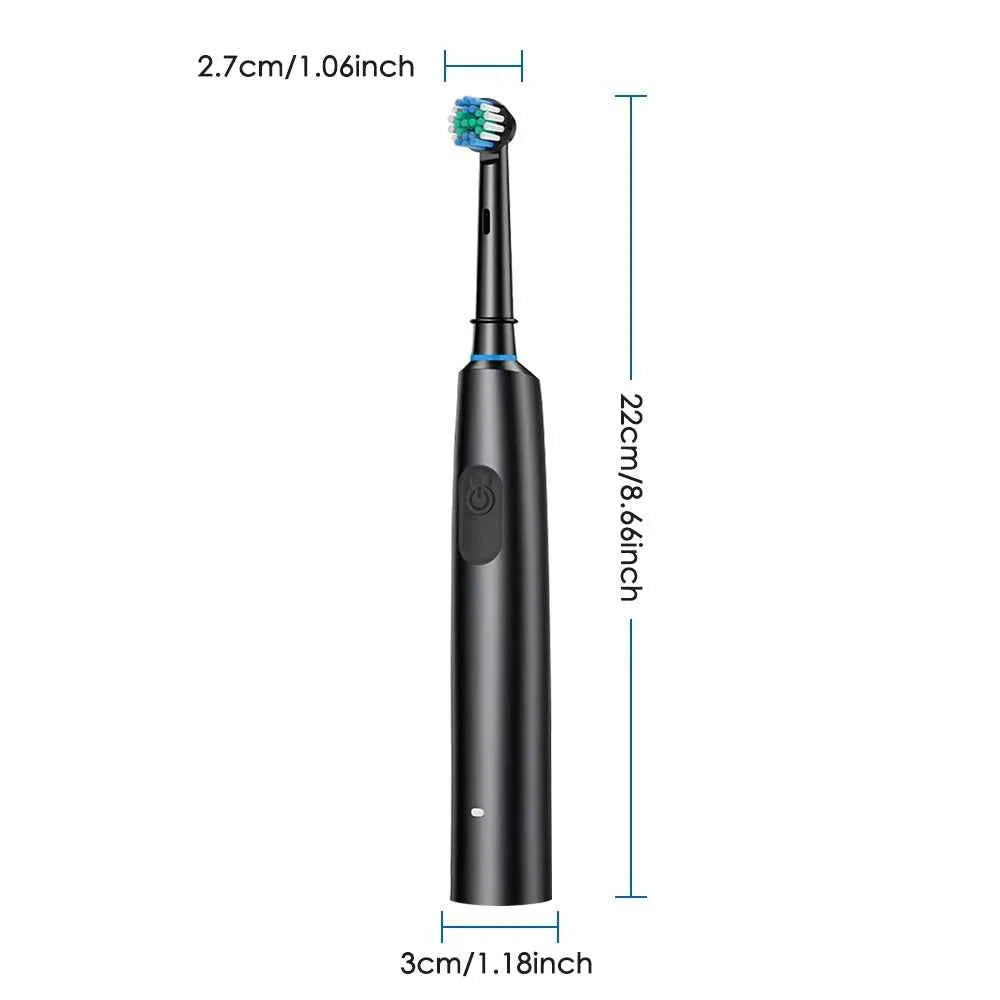 Sonic Electric Toothbrush Rechargeable Rotary Adult Waterproof with Timer 5 Modes & 4 Replaceable Brush Heads for Teeth Cleaning