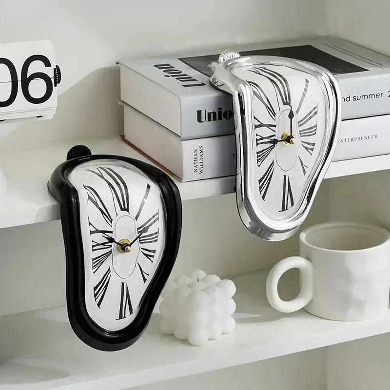 Novel Salvador Dali Style Melting Distorted Surreal Wall Clock
