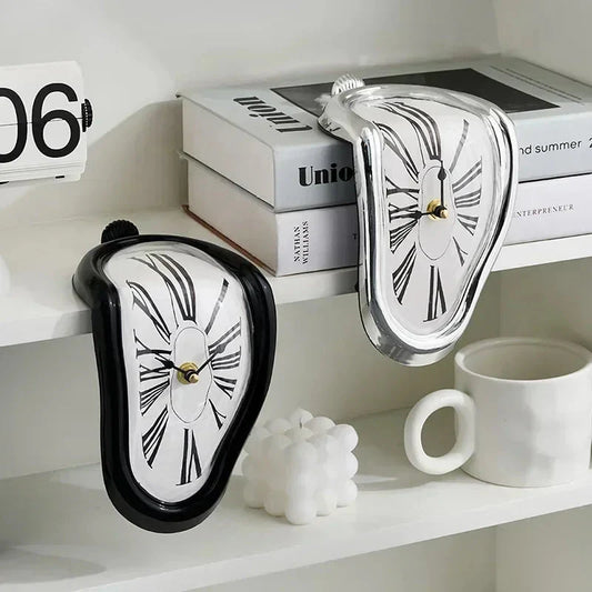 Novel Salvador Dali Style Melting Distorted Surreal Wall Clock