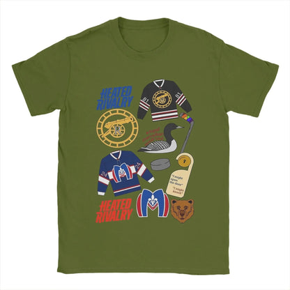 Men's T-Shirts Heated Rivalry Shane & Ilya Vintage Cotton Tees Short Sleeve  T Shirts Round Collar Clothing Graphic