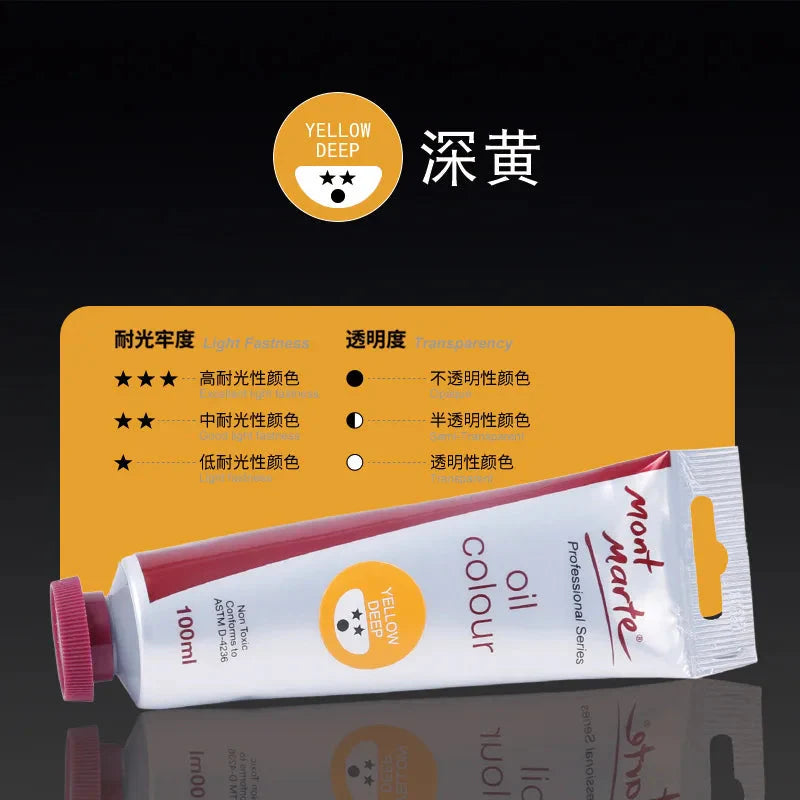 100ml Oil Paint 45 Colors Student Art Creation Special Waterproof Quick-drying Large Sticks Of Pigment School Painting Supplies