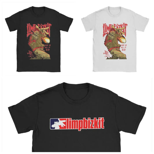 Men Women T-Shirts Amazing of Limp Bizkit Is An American Rap Rock Vintage Tee Shirt Short Sleeve T Shirts Summer Clothing