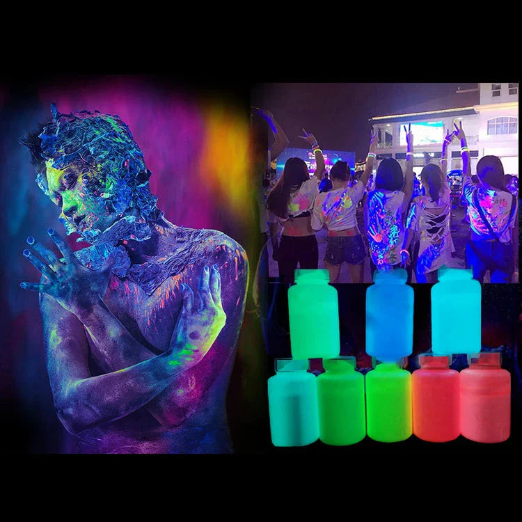 20/30g Fluorescent Pigment Long-Lasting Luminous Paints Auto Glow Glow In Dark Acrylic Paints For Artwork Party Supplies