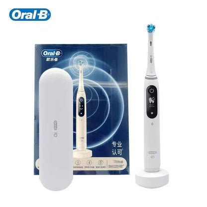 Oral-B iO7 Smart Electric Toothbrush with 5 Cleaning Modes Magnetic Technology App Connected Handle with Brush Head Travel Case