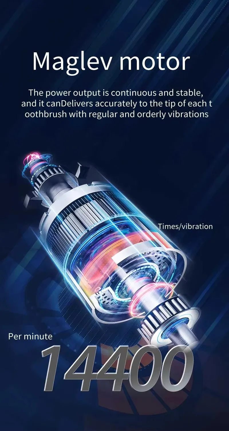 Compatible with Oral B Sonic Electric Toothbrush Smart Ultrasonic Dental Teeth Whitening Rechargeable Adult Tooth Brush 3 Head