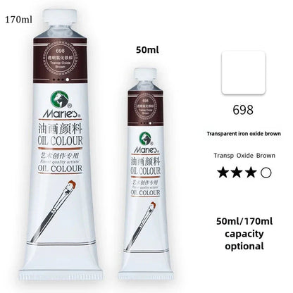 Marie's Oil Paint 170ML Oil Painting Art Creation Pigment Large Oil Paint Paint Single Commonly Used 24 Colors