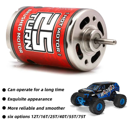 RC 540 Brushed Motor 12T-75T ESC 60A Speed Control Combination Set Climb Drift Racing Waterproof for 1/10 RC Cralwer Car/Boat
