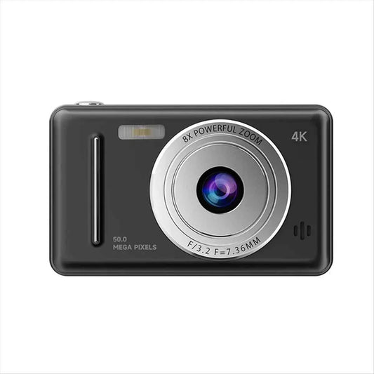 ABUQ NEW 4K Digital Camera Portable Retro CCD Camera Entry-Level Camera Dual Camera Flash 50 Million Pixels Auto Focus Camera,C
