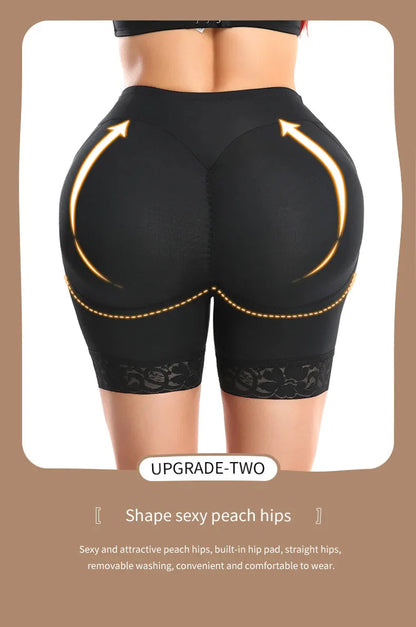 Women Butt Lifter Padded Lace Shapewear Thicker Butt Enhancer Control Panties Seamless Fake Buttock Underwear Big Booty Shorts