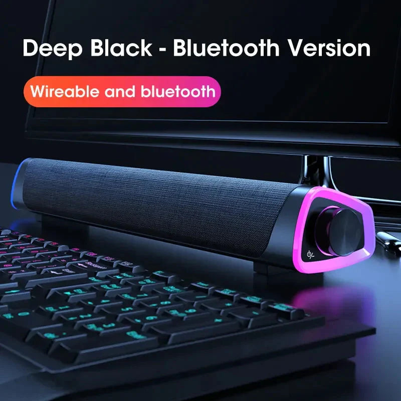 Bluetooth Speaker Bar Stereo Sound Subwoofer For Macbook Laptop Notebook PC Wired Loudspeaker Music Player