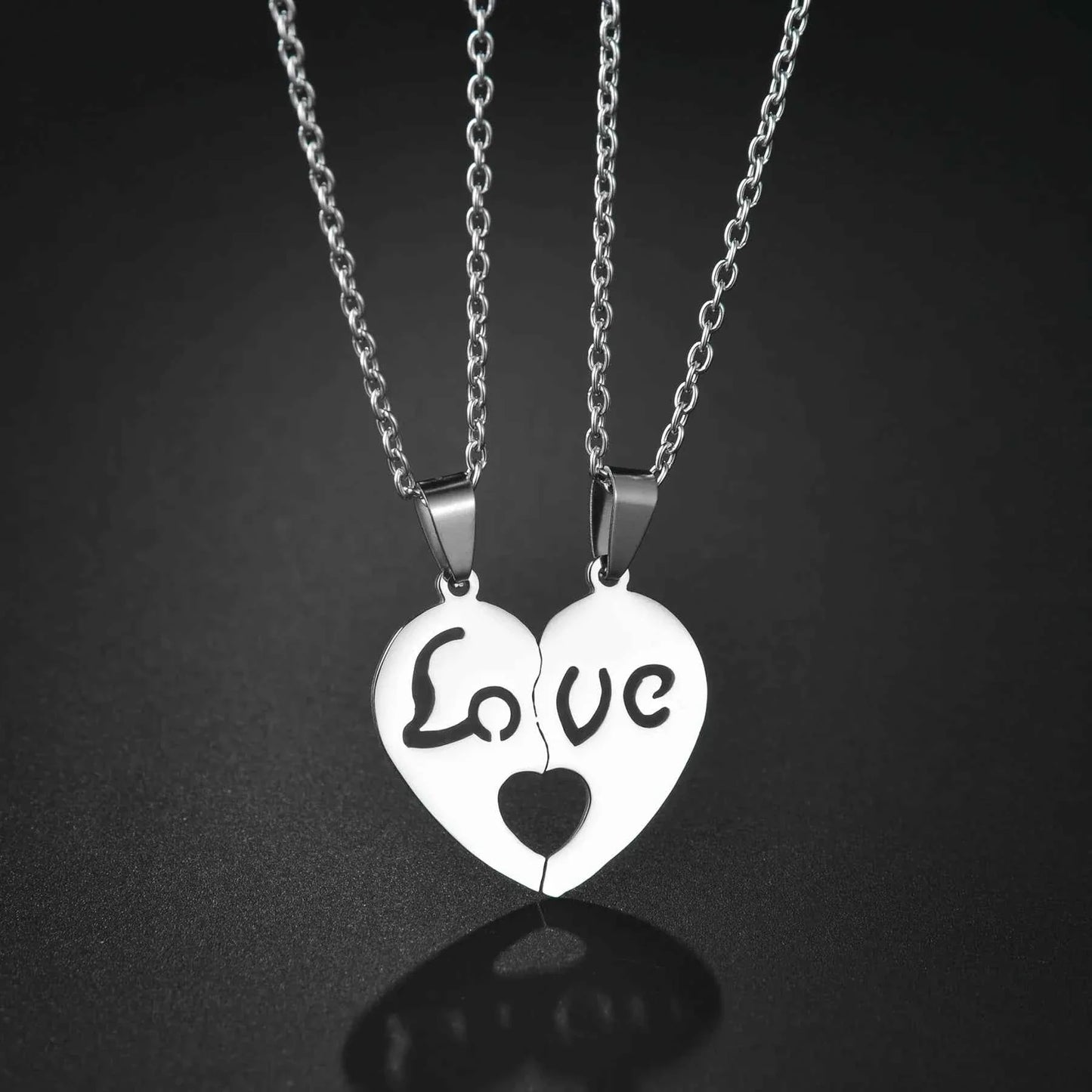 Fashion Best Friends Honey Love Couple Pendant Necklace 2 Pcs/ Set Broken Heart BFF Good Friends Friendship Jewelry Gift