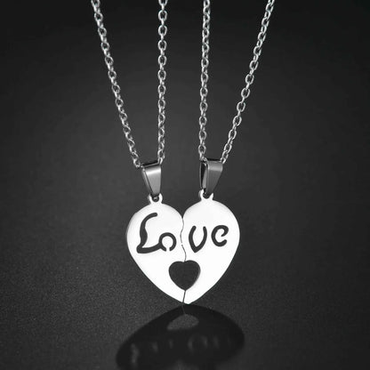 Fashion Best Friends Honey Love Couple Pendant Necklace 2 Pcs/ Set Broken Heart BFF Good Friends Friendship Jewelry Gift