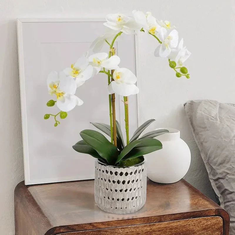 1Pcs Butterfly Orchid Artificial Flowers Orchid Phalaenopsis Fake Flowers Party Home Decor Garden Wedding Decoration Accessories