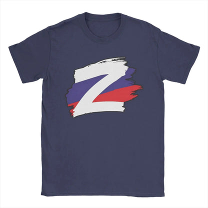 Men T-Shirts Russian Z Peace Unite Funny Cotton Tees Short Sleeve  T Shirts Crew Neck Clothing Gift Idea
