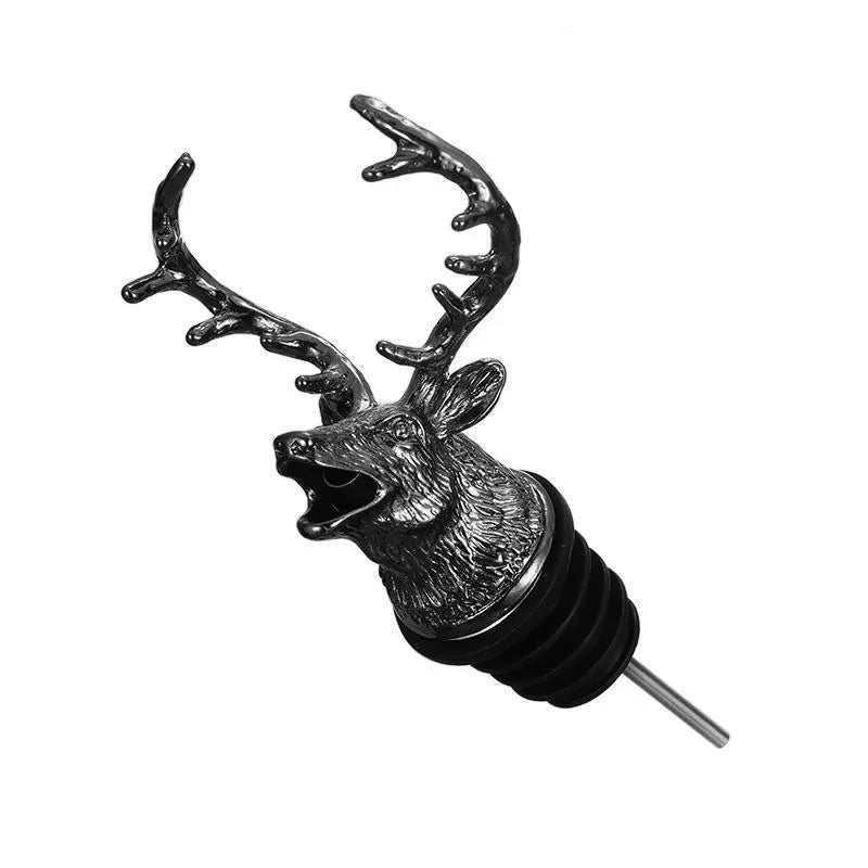 Zinc Alloy Steel Deer Stag Head Wine Pourer Unique Rhinoceros Lion Wine Bottle Stoppers Wine Aerators Bar Tools