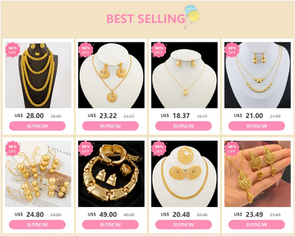 Necklace Bracelet Ring Earrings Jewelry Sets for Women, Elegant Charm Gift for Party Wedding, Sparkling Jewellery Woman Accessor