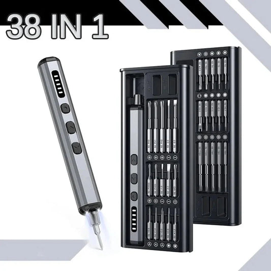 Mini Electric Precision Screwdriver, 38 in 1 Magnetic Bits, Torque Control, DIY Tools, Repair Tool Kit for iPhones, Switch,PS5