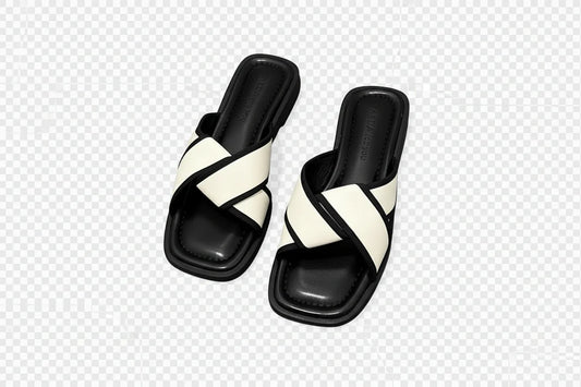 Women’s Comfort Slides: Open-Toe Low Heel Rubber Sandals