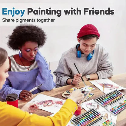Watercolor Paint with Brushes, Professional Palette,Vibrant Travel Art Kit for Adults and Artists, Watercolor Painting Supplies