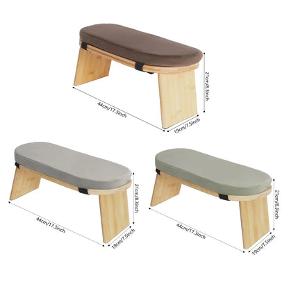 Portable Meditation Stool，Folding Kneeling Stool，Comfortable Sponge Cushion，for Yoga Bench, Prayer Bench, Floor Seat