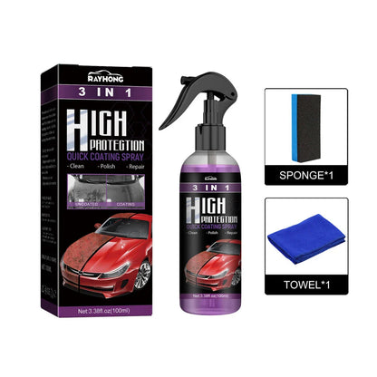 3 In 1 Car Ceramic Coating Spray High Protection Shine Armor Ceramic Car Wash Car Shield 30/100ml Polishing Spraying Wax Tools
