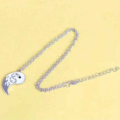 Style For Best Friends Women Fashion Jewelry Lovers Men Couple Necklace Yin Yang Necklace Clavicle chain Gossip Dragon Pendant