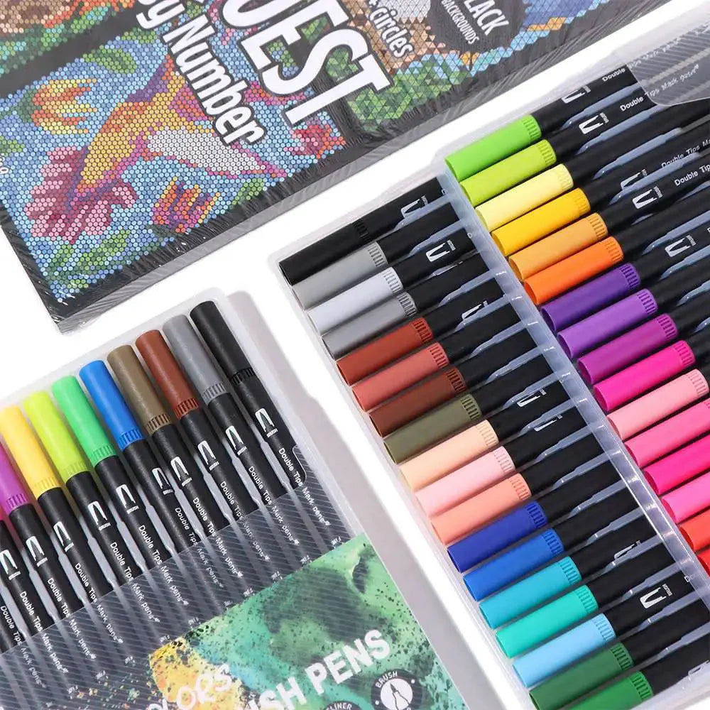 Cartoon Activity Color Painting Book Educational Paper Paint By Numbers Quick-drying DIY Drawing Learning Book Home Decor