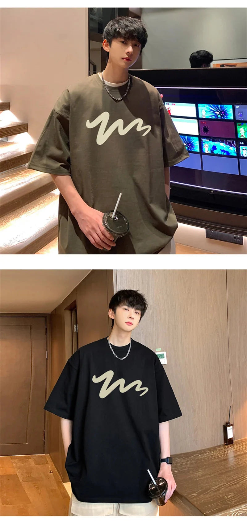 Men's T Shirt Oversized Mens White Cotton T-shirts Funny Print 5XL Casual Wear Summer Tee Shirts For Men Big Size Male Clothes
