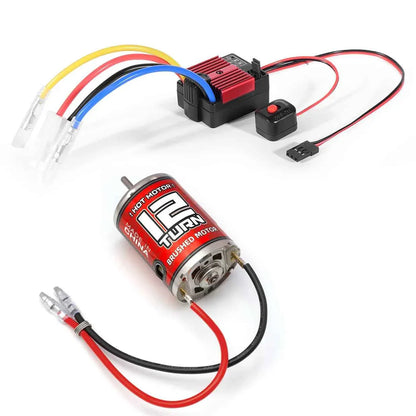 RC 540 Brushed Motor 12T-75T ESC 60A Speed Control Combination Set Climb Drift Racing Waterproof for 1/10 RC Cralwer Car/Boat