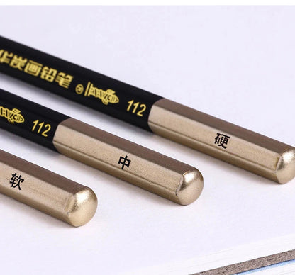 Specialized Sketch Charcoal pencils,Hard,Neutral,Soft Refills,Drawing Pencils,Art Student,Master Fine Arts Supplies 12pcs Box