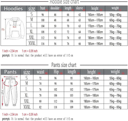 Men's Classic Personalized Fashion Paris Alphabet Stripe Printed Machine Washable Hooded Sweatshirt and Pants Casual Sports Set