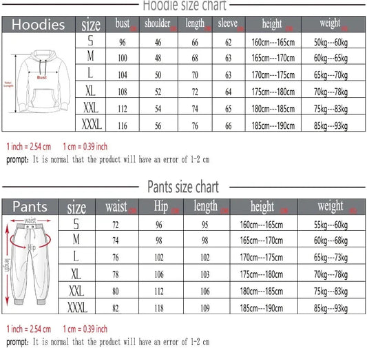 Men's Classic Personalized Fashion Paris Alphabet Stripe Printed Machine Washable Hooded Sweatshirt and Pants Casual Sports Set