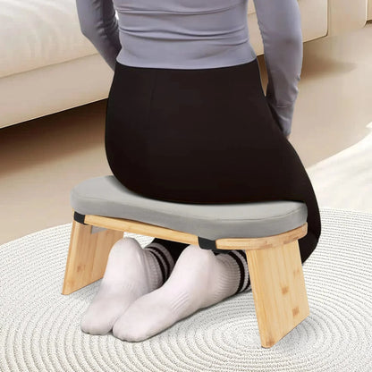 Portable Meditation Stool，Folding Kneeling Stool，Comfortable Sponge Cushion，for Yoga Bench, Prayer Bench, Floor Seat