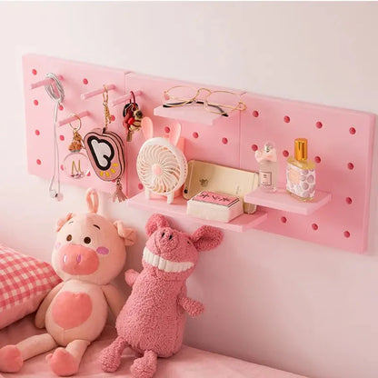 Home Decor Wall Shelves Decoration Hole Board Wall Storage Rack Storage Shelf Kitchen Bedroom Hanging Wall Shelves Wall Decor
