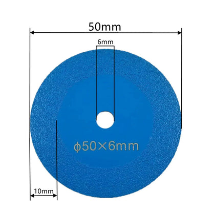 2inch 1-10Pcs Diamond Cutting Disc Glass Jade Crystal Tile Marble Saw Blade Brazed Glass Engraving Round Shank Mini Saw Blade